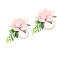 thumbnail image 2 of 2Pcs Hemp Rope Napkin Buckle Simulation Flower Napkin Ring for Hotel Western Restaurant6622 Pink, 2 of 8