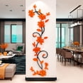 thumbnail image 5 of 2Pcs 3D Acrylic Rattan Flower Wall Murals, Left & Right Design Wall Decor Stickers, DIY Acrylic Wall Decals for Living Room Bedroom TV & Sofa Background Wall, Home Art Decor Gift, 33*9 Inches, 5 of 7