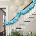 thumbnail image 3 of AUTUMN 8.9ft Christmas Door Hanging Decoration, Blue Christmas Rattan with Glitter Ball Without Lights, for Home Stairs, Fireplace, Front Porch Door, Indoor Outdoor Christmas Decor, 3 of 4