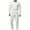 White, variant on Dagegui Sweatsuits for Men 2 Piece Long Set Crewneck Pullover Sweatshirts with Sweatpants Sets Big and Tall Solid Color Casual Outfits White L
