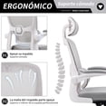 thumbnail image 4 of Silla Oficina de Respaldo Alto Ergonómica, Color Gris, para Hogar u Oficina HOMEMAKE FURNITURE Moderno, 4 of 7