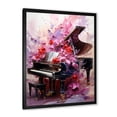 thumbnail image 2 of Designart "Classical Magic of Floral Piano" Music Framed Wall Art - Vintage Purple Music Piano Living Room Framed Canvas Art, 2 of 6