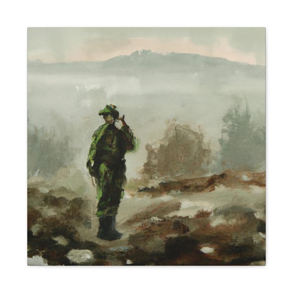 Sniper in Combat Position - Canvas