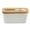 White-787, variant on Ceramic Butter Dish with Lid, White or Green Stoneware Butter Keeper with Wood Lid & Knife, Non-slip Base for Fresh Butter Storage, Ideal for Countertop Kitchen Use and Bread Serving