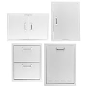 BBQGuys Signature 4-Piece 32-Inch Double Access Door Outdoor Kitchen Storage Package - Traditional - BBQ-260-AD32-4PC