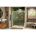 thumbnail image 2 of DreamLine Duet 34 in. D x 60 in. W x 74 3/4 in. H Semi-Frameless Bypass Shower Door in Chrome and Center Drain Biscuit Base, 2 of 15