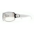 thumbnail image 4 of Womens Elegant Rimless Shield Wrap Luxury Designer Sunglasses Silver White - Clear Mirror, 4 of 4