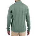 thumbnail image 2 of Women's-Cutter & Buck  Heather Green Baylor Bears Adapt Eco Knit Stretch Recycled DryTec Raglan Quarter-Zip Pullover, 2 of 2