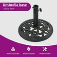 thumbnail image 4 of vidaXL Umbrella Weighted Base Patio Parasol Stand for Poles of 1.4"/1.5"/1.9", 4 of 8