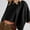 Black, variant on Women's Sleeve Crewneck T Shirts Loose Casual Summer Tops Comfy Basic Tees