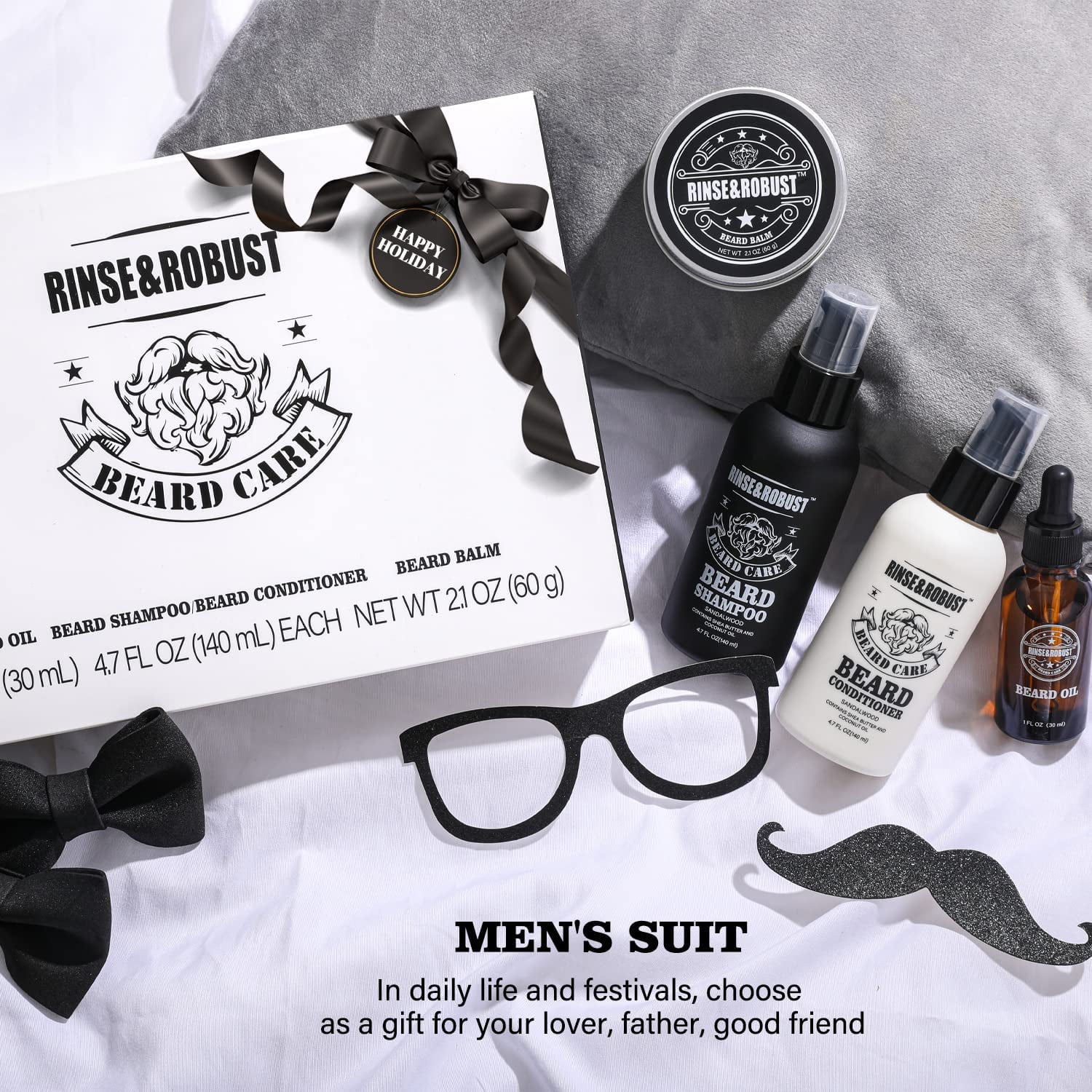 Body & Earth Beard Grooming Kit, 4-Piece Set photo 2