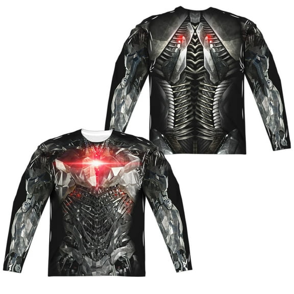 Justice League Movie - Cyborg Uniform (Front/Back Print) - Regular Fit Long Sleeve Shirt - Large