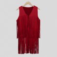 thumbnail image 2 of Zszcpp Summer Tank Top For Baby Girl Hippie Fringe Tassel Role Play Party Sleeveless Western Cow Vest Cool Blouse Girls Casual Tops, 2 of 4