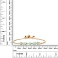 thumbnail image 2 of Gem Stone King 2.82 Ct Round Cabochon White Simulated Opal and Swiss Blue Topaz 18K Rose Gold Plated Silver Tennis Bracelet for Women, 2 of 3
