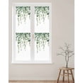 thumbnail image 2 of Window Privacy Film Green Eucalyptus Branches Stained Glass Window Film Decorative Sun Block Window Cover Spring Botanical Leaves Vines Window Clings Static Adhesive Sticker for Bathroom 29.5"x118", 2 of 7
