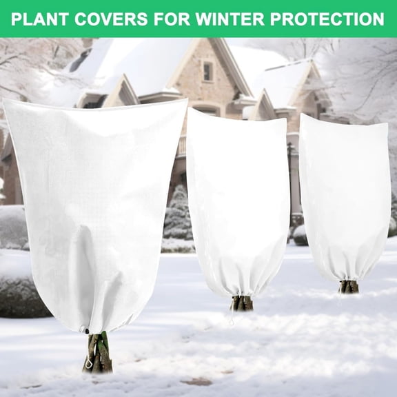 frost blankets for outdoor plants Winter Frost Protection Blankets Frost Cloth,Suitable for Outdoor Winter Frost,Cold Weather, shrubs,Trees,Jackets,and coverings 23.62" x 31.5" White