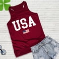thumbnail image 5 of KBZDBZC Tank Tops for Women Women's Summer Round Neck Independence Day Usa Flag Printed Sleeveless T Shirt Loose Tank Top Oversized Workout Tops for Women Womens Tank Tops (Red,XL), 5 of 5