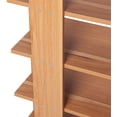 thumbnail image 6 of 18 Pairs Shoe Rack with Top Shelf and Hanging Bar, Natural, 6 of 7