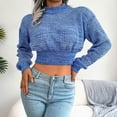 thumbnail image 3 of Womens Fall Fashion 2022! QLEICOM Sweaters for Women, Women's Fashion Casual Colorful Long Sleeve Off Shoulder Knit Sweater Crew Neck Sweater On Clearance, 3 of 8