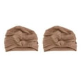 thumbnail image 3 of mmirethe Bonnet de Nuit en Coton Doux et Extensible pour la Perte de Cheveux Café 56-58cm 2Set, 3 of 6