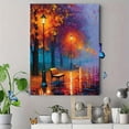 thumbnail image 4 of Qisvanset Autumn Park Lamppost Bench Canvas Wall Art 15.75x11.81 Inches, 4 of 8