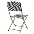 thumbnail image 3 of Mainstays Patio Folding Wicker Chair - Black & White, 3 of 7