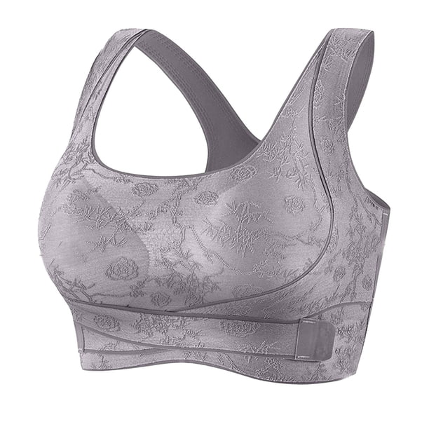 Mujeres de Color Sólido Cuatro Filas Ajustable Inalámbrico Sujetador Levantamiento Reunión Plegable Sagging para la Ropa Interior Y los Sujetadores de las Mujeres