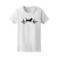 thumbnail image 1 of Heartbeat Pulse Basset Hound Dog T-Shirt Women -Image by Shutterstock, Female x-Large, 1 of 2