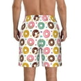 thumbnail image 3 of Kdxio Colorful Donuts Pattern Mens Casual Shorts - Drawstring Summer Beach Sports Shorts for Men, 3 of 9