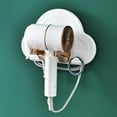 thumbnail image 2 of Soporte de pared para secador de pelo, organizador de herramientas para el cuidado y estilismo del cabello. blanco, 2 of 8