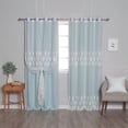thumbnail image 5 of Aurora Home  Mix and Match Trellis Cut Out Curtains Mint 84 84 Inches, 5 of 5