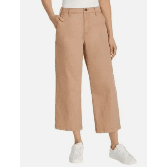 Ella Moss Women's Wide Leg Crop Pants Brown 14