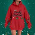 thumbnail image 1 of Chandail à Capuche de Noël pour Femmes Chandail en Molleton Surdimensionné pour Femmes avec Graphique de Gnome Adorable Chandail à Capuche Confortable Rouge TTG, 1 of 4