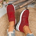 thumbnail image 2 of Women's Walking Running Shoes Vintage Crochet Knit Lace up Casual Fashion Sneakers Comfortable Work Shoes for Women, 2 of 6