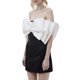 thumbnail image 1 of Txlixc moda Bowknot Patchwork Bodycon vestido para mujer noche Mini vestido sin mangas espalda descubierta vestidos de fiesta vestido corto sin tirantes Txlixc  Estilo de ocio, 1 of 4