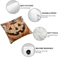 thumbnail image 6 of Halloween Boo It's Spooky Season Cute Ghost Throw Pillow Covers,  Horror Pumpkin Bat Polka Dot Cushion Case for Sofa Couch Pink, 6 of 7