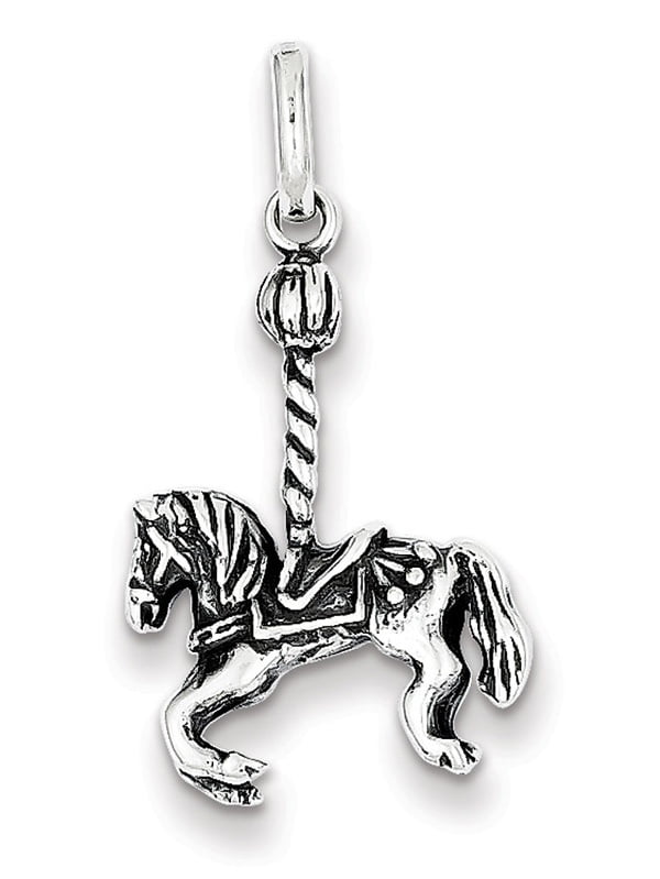 Carousel Horse Sterling Silver Pendant