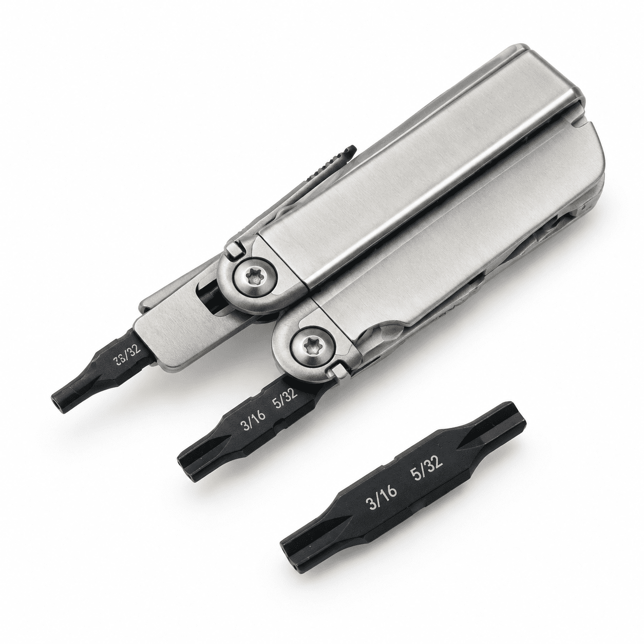 Security Bit Kit Set With Clutchs #3/16 and 5/32 For Replacement Double-ended Flat Bits Multi-tool Accessories S2 Steel (2pack)