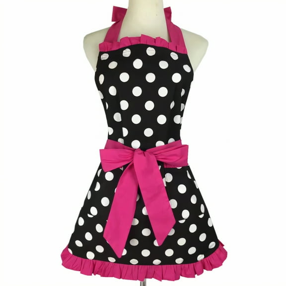AUQ Aprons for Cooking,Figure-Flattering Waterproof Apron,All-Cotton Material Gardening Apron,Rosered