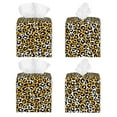 thumbnail image 2 of Naloa Leopard Tissue Box CoverLeather Tissue Holder Square Facial Tissue Case Facial Paper Organizer Dispenser for Bathroom, Vanity Countertop, Tabletop, Car, 2 of 8