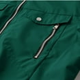 thumbnail image 3 of LMOIPLI Men's Workwear Baseball Jacket Outdoor Windproof Zipper Closure Long Sleeved Lightweight Comfortable Fall Winter Trendy Loose Coat with Pocket Green S, 3 of 8