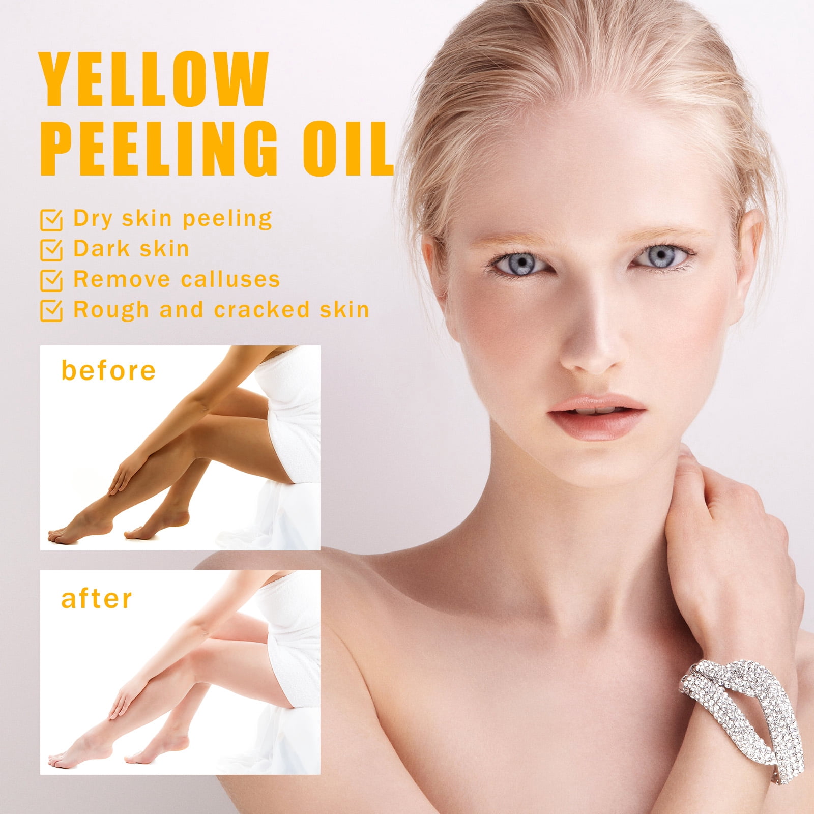 Alvantor Yellow Peeling Oil for Skin Brightening and Moisturizing, 3.38 fl oz