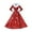Deep Red, variant on Women's Casual Dress Long Sleeve V Neck Patchwork Fleece Christmas Print Dress, Holiday Party Swing Maxi Dress, Retro Floral Print Dress for Women,S