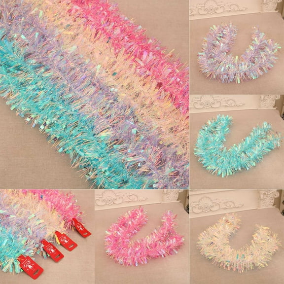 Lwlmwt Christmas Decorations,Christmas Ribbons,Christmas Latte Art Decorations,Christmas tree ornaments,Christmas Garlands Tassel Ribbon Prop Plastic