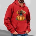 thumbnail image 2 of VBTAPA Fall Pumpkin Sweatshirt for Men 2026 Thanksgiving Hoodie Funny Turkey Print Long Sleeve Drawstring Hooded Sweatshirt Loose Casual Kangaroo Pocket Hoodies Red S, 2 of 5