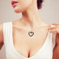 thumbnail image 3 of SmartBy Overlapping Hearts Jewelry Set Black White Rhinestone Hearts Necklace And Earrings Double Heart Pendant Jewelry for Parties Weddings Celebrations, 3 of 6