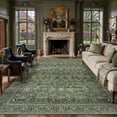 thumbnail image 5 of BERTHMEER 5'x7' Vintage Green Area Rugs for Living Room Bedroom Kitchen Rugs Non Slip Washable Dorm Office Oriental Dining Room Throw Rugs, 5 of 10