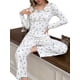 thumbnail image 1 of Pijama de Dos Piezas para Mujer, de Otoño e Invierno, Informal, de Larga y Pantalón, para el Hogar Azul L, 1 of 9