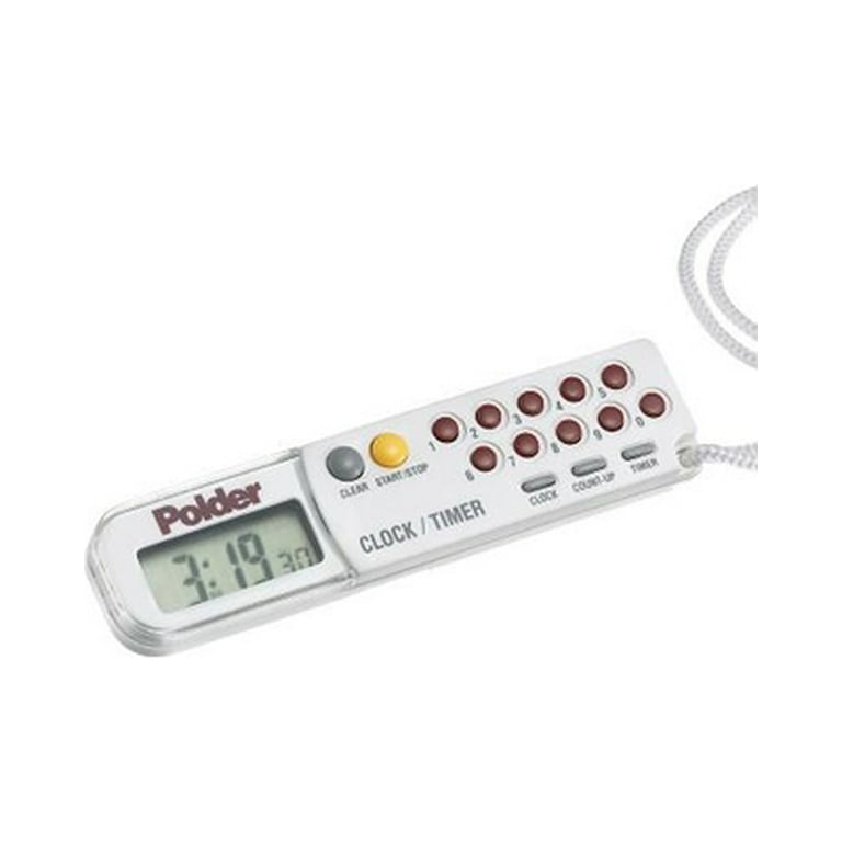 Polder 898-90 Clock, Timer & Stopwatch, White 