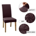 thumbnail image 3 of 2 fundas elegantes para sillas de comedor, fundas para asientos de sillas de comedor, impermeables, elásticas, suaves, fundas protectoras para sillas de comedor, fundas lavables para el, 3 of 5